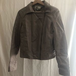 Kut from the kloth tan faux leather jacket